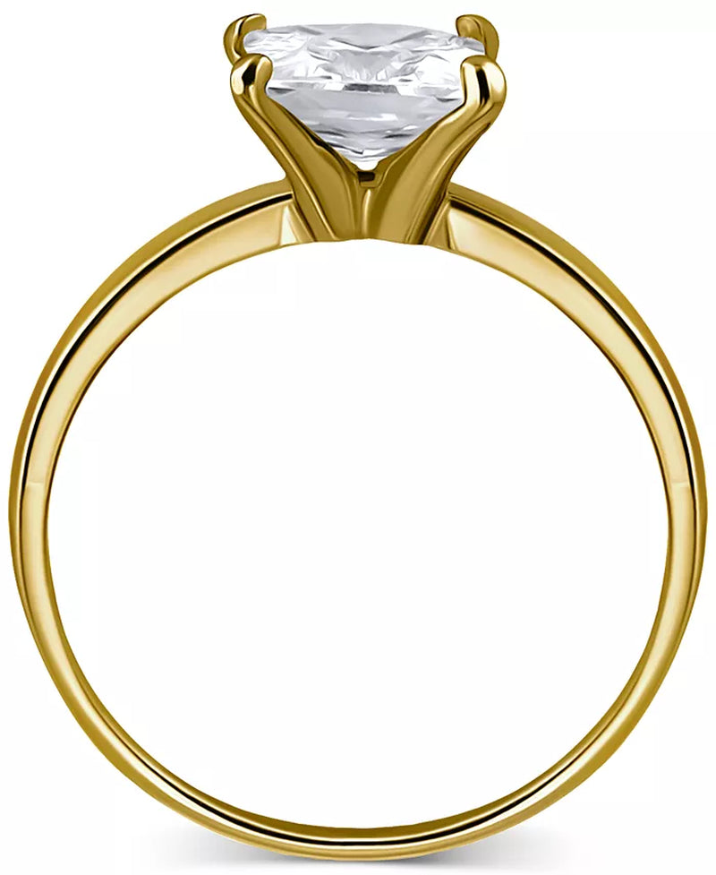 Cubic Zirconia Square Solitaire Ring, Exclusively at Macy'S